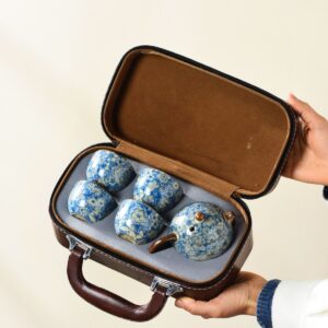 Portable Travel Tea Set with Carrying Case