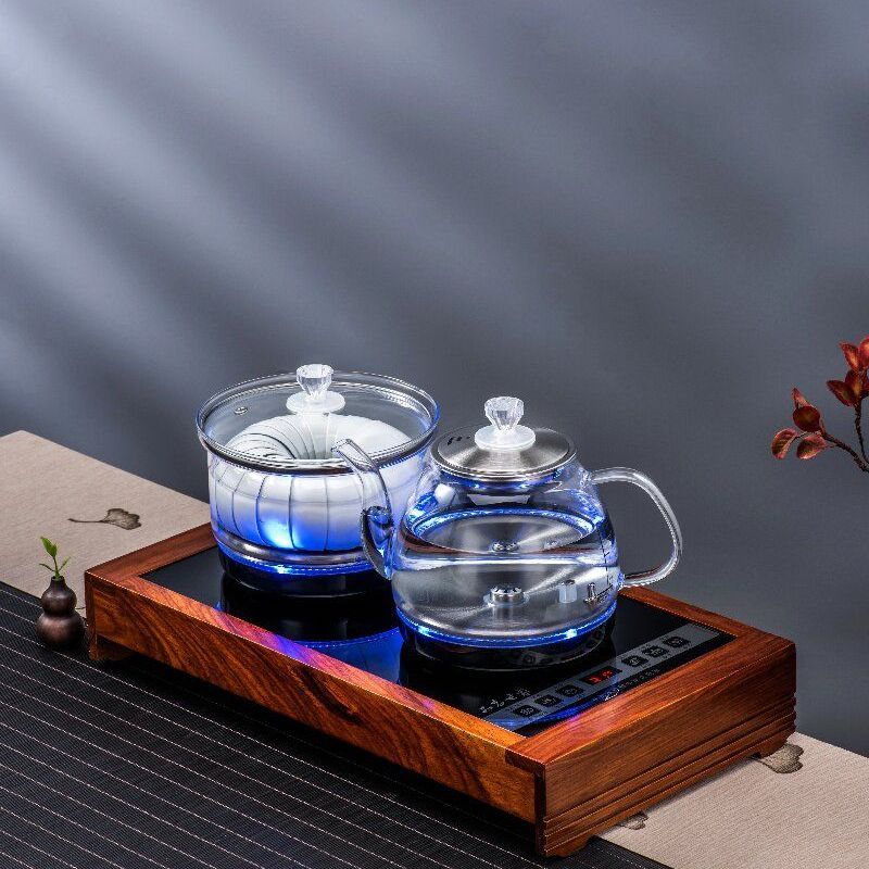Modern Glass Tea Warmers and Cups Set